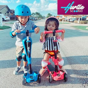 3-Wheel Child Toddler Toy Scooter with LED Wheel Lights (2-Pack)