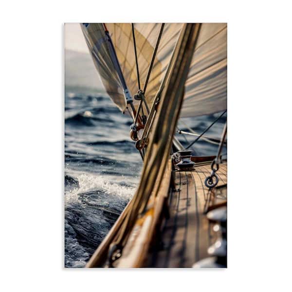 Stupell Industries Amidst The Blurring Sea by LSR Design Studio Unframed Typography Graphic Art Print 45 in. x 30 in.