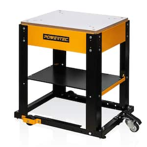 Planer Stand 23-1/16 in. x 20-1/8 in. x 29.5 in. with Rolling Wheels, MDF Table Top, Storage Mobile Base for Woodworking