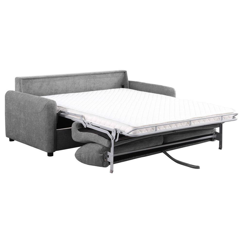 Gray Fabric Queen Sleeper Sofa with Wood Frame