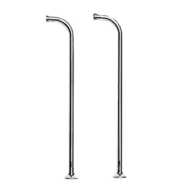 Newport Fairfield Floor Riser for Claw Foot Tub Faucet with Hand Shower in Polished Chrome