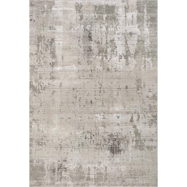 Dynamic Rugs Renaissance 5 ft. 3 in. X 7 ft. 7 in. Ivory/Grey Abstract Indoor/Outdoor Area Rug