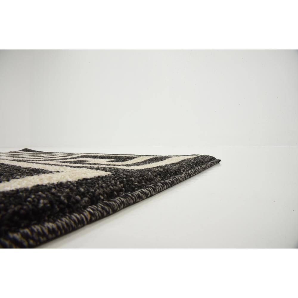 Athens Black and Beige Geometric Runner Rug