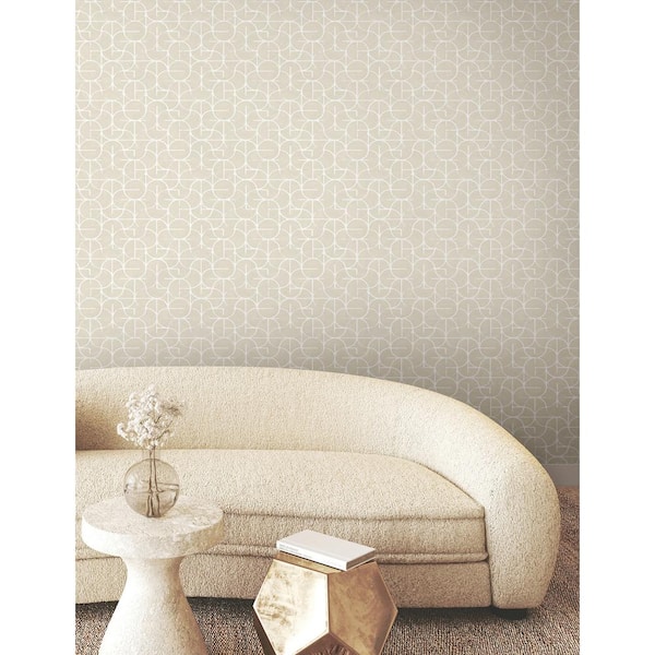 Looking Glass Beige Wallpaper Roll