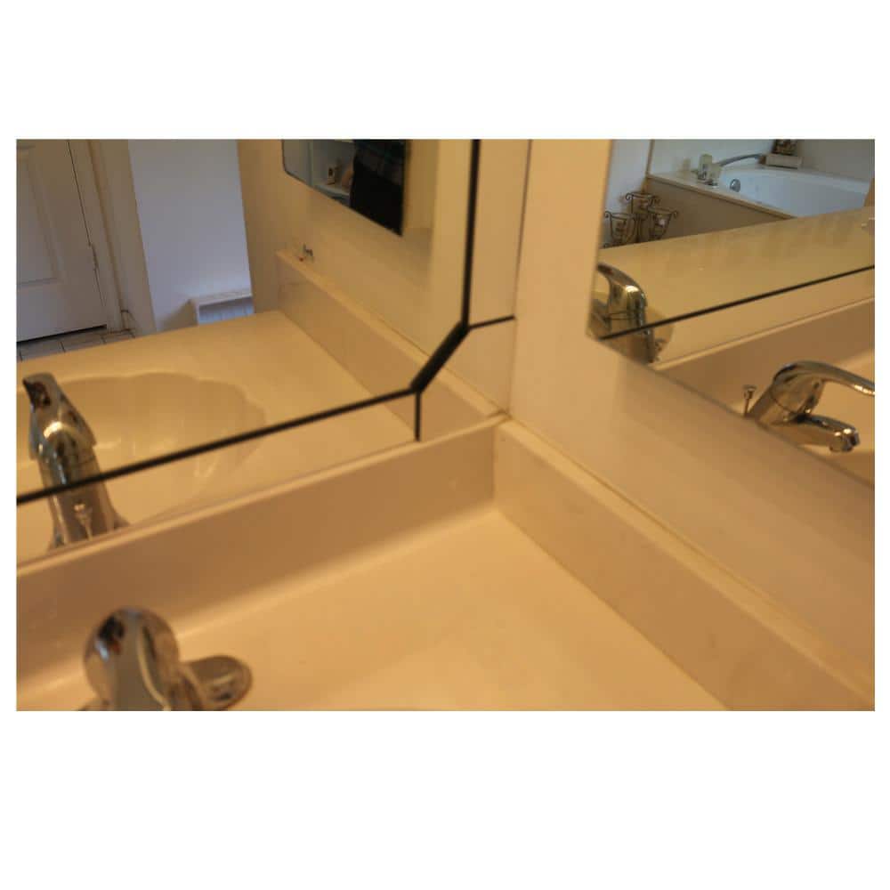 Clear Acrylic Square Bathroom Mirror Framing Strips, 48 in