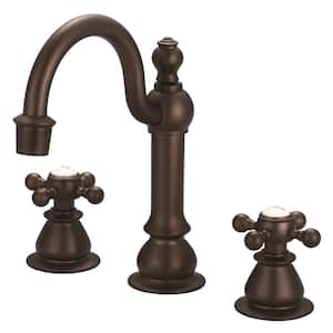 Vintage Classic 8 in. Widespread 2-Handle High Arc Bathroom Faucet with Pop-Up Drain in Oil Rubbed Bronze
