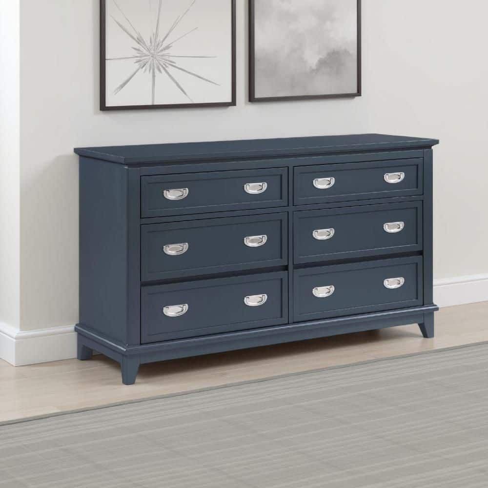 navy dresser Zen Navy Grasscloth Tall Dresser main image 0
