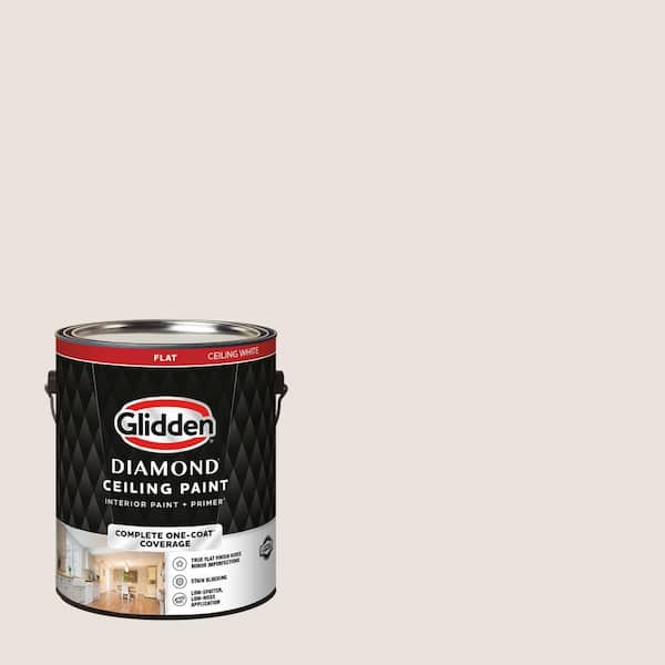 Glidden Diamond 1 gal. Fuzzy Unicorn PPG1076-1 Flat Interior One-Coat Ceiling Paint with Primer