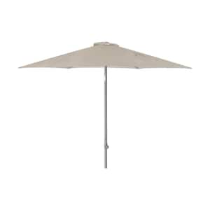 9 ft. Aluminum Market Push-Up Patio Umbrella in Beige