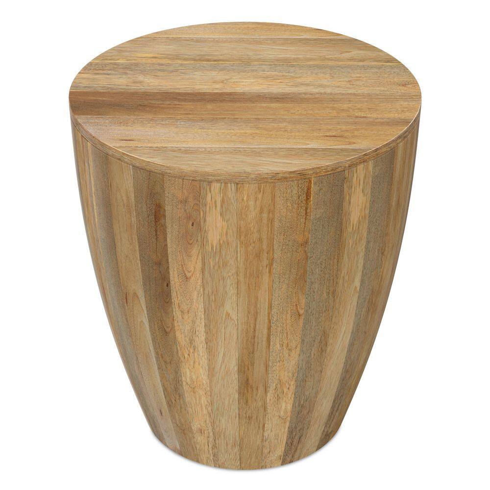 Elmbrook 21 in. W Natural Round Solid Mango Wood End Table with Low VOC Lacquer - thumbnail 6