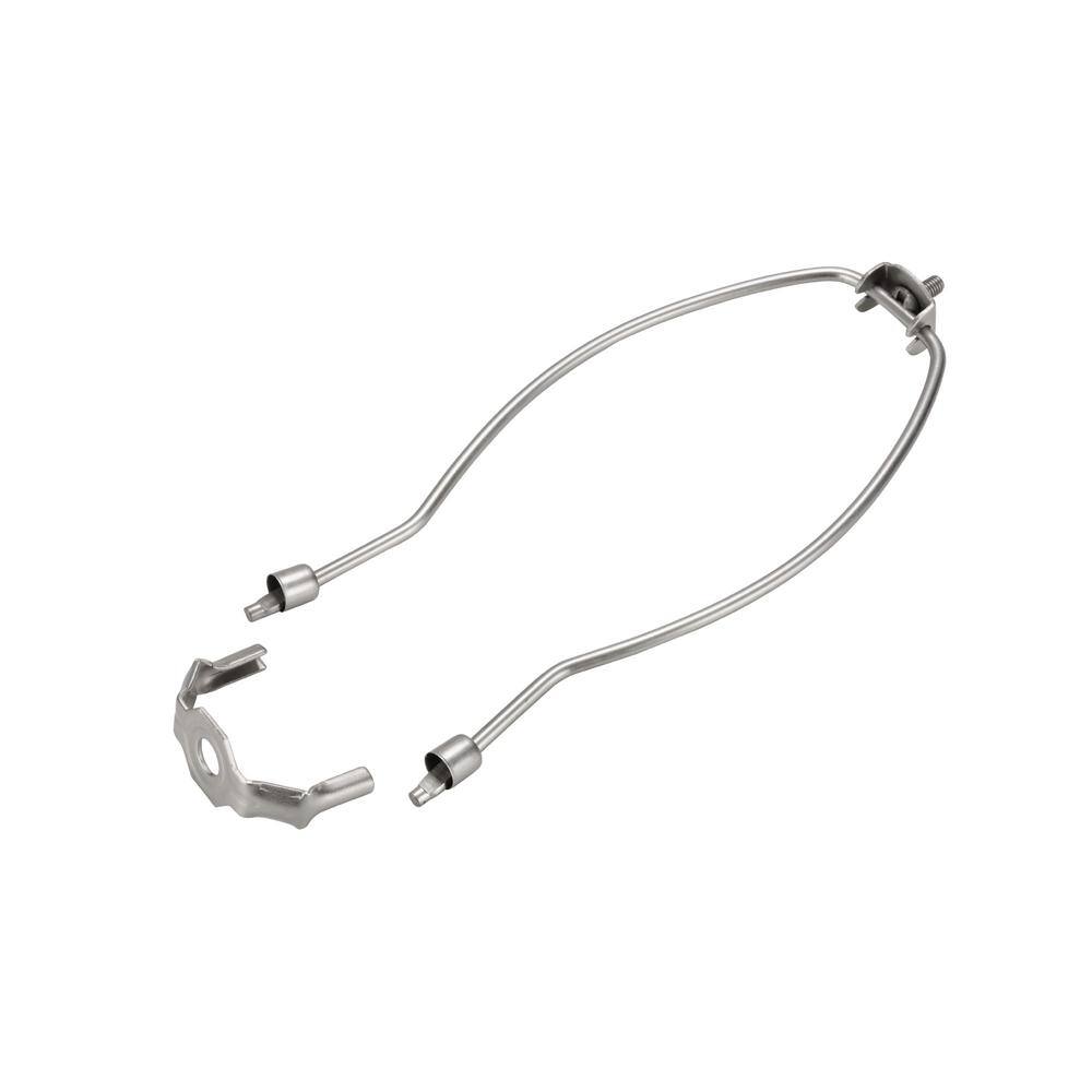 8-inch Satin Nickel Detachable Lamp Harp with Saddle