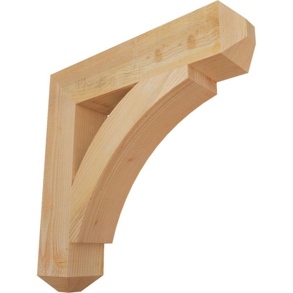 Ekena Millwork 6 in. x 30 in. x 30 in. Douglas Fir Thorton Craftsman Rough Sawn Bracket