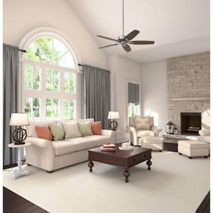 Builder Elite 52 in. Indoor Brushed Nickel Ceiling Fan with Remote For Bedrooms