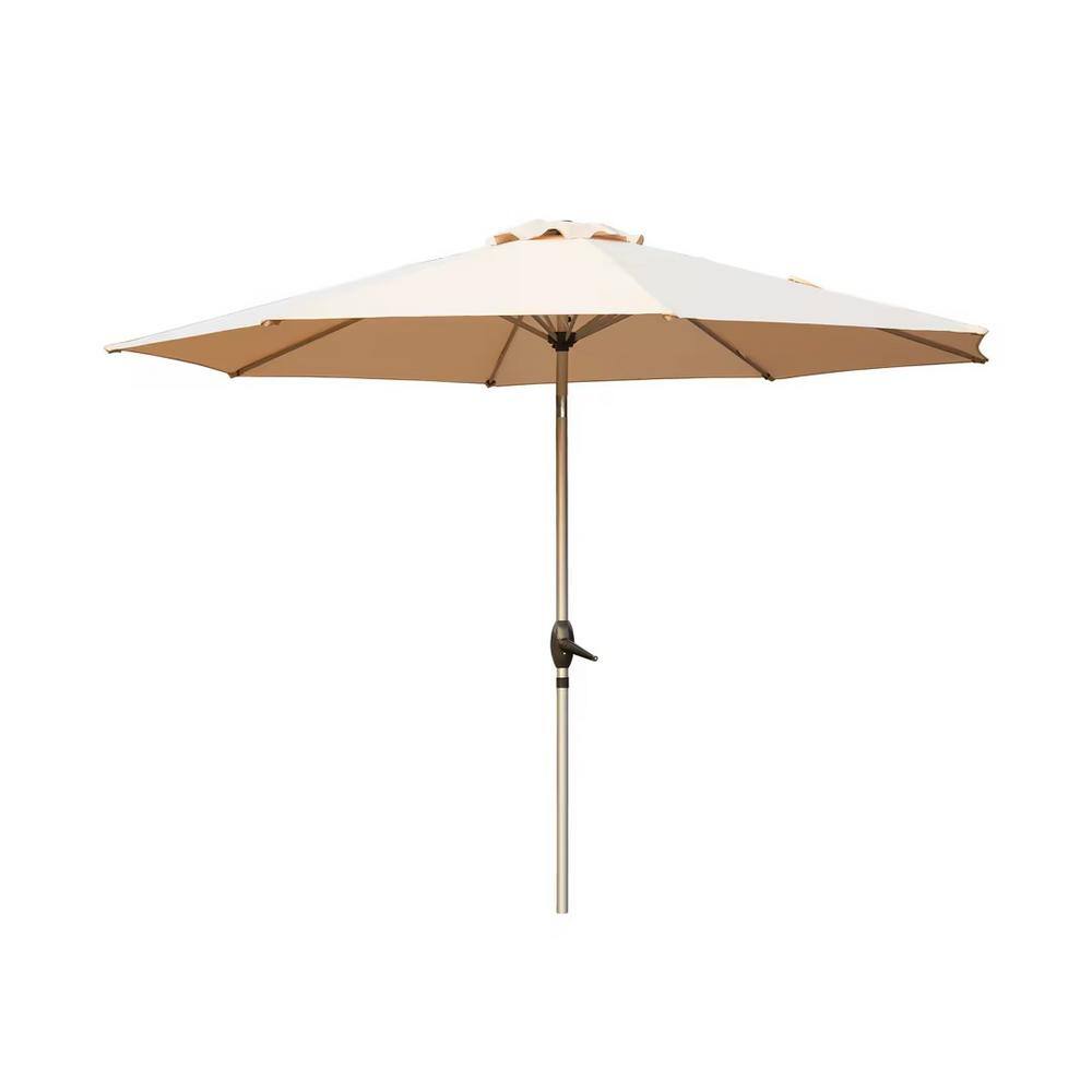 10 ft. Red Aluminum Patio Umbrellawith Push Button Tilt, Crank and 8 Sturdy Ribs for Garden, Deck, Backyard, Pool price history on PriceWatchPro