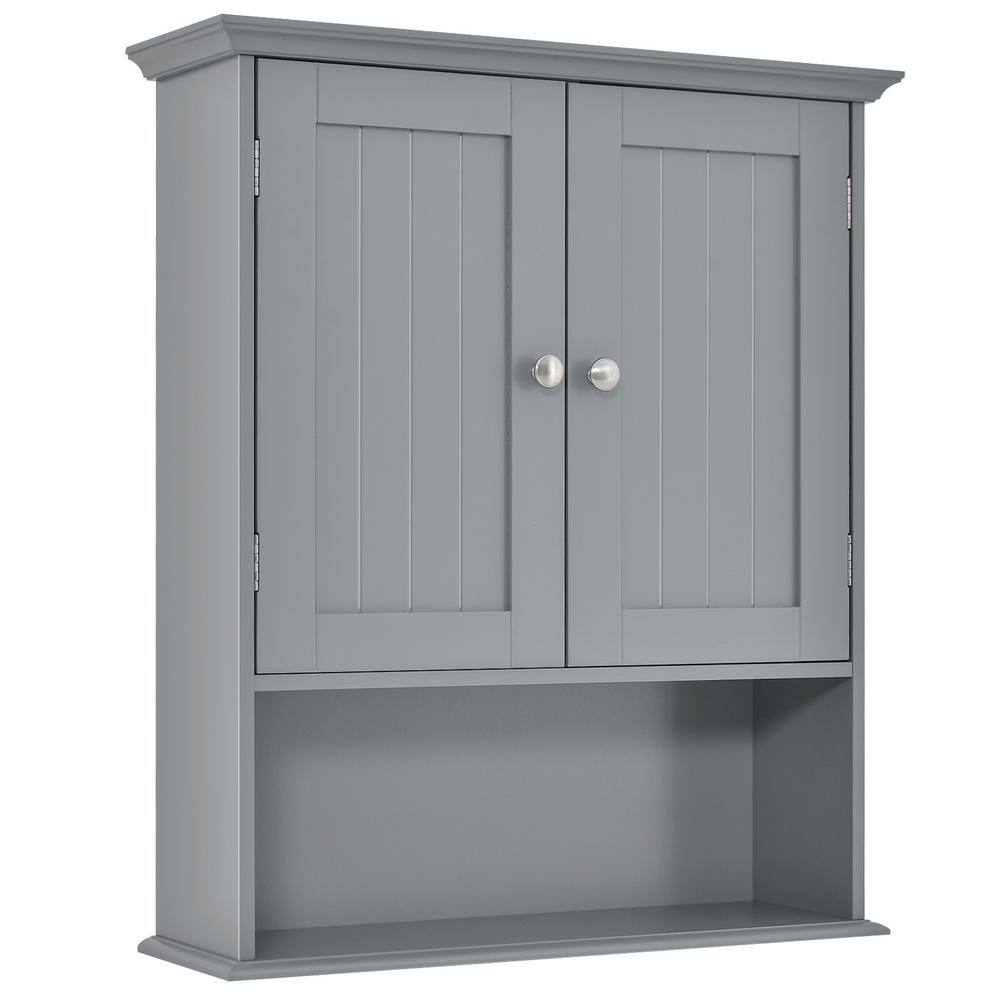 23.5 in. W x 8 in. D x 28 in. H Wall Mounted Bathroom Storage Wall Cabinet in Gray price history on PriceWatchPro