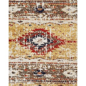 Solstice Multi-Colored 4 ft. x 6 ft. Abstract Area Rug