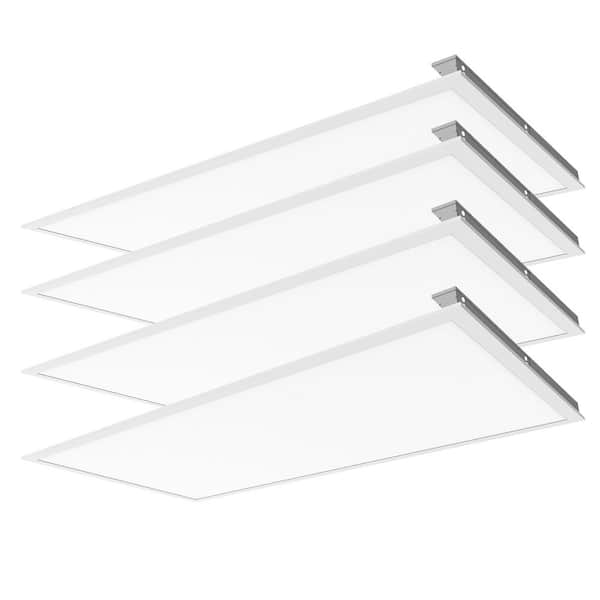 LEDone 2 ft. x 4 ft. 5000 Lumens PMMA Lens Integrated LED Panel Light, 5000K (4-Pack)