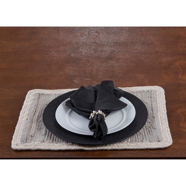 19 in. x 13 in. Bordered Light Gray Placemat (Set of 4) 19 in. x 13 in. Bordered Light Gray Placemat (Set of 4)