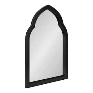 Eileen 20.00 in. W x 30.00 in. H MDF Black Arch Framed Decorative Mirror