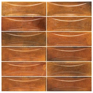 Antiek Red 2.58 in. x 7.9 in. Glossy Ceramic Subway Deco Wall Tile (5.38 sq. ft./case) (38-pack)