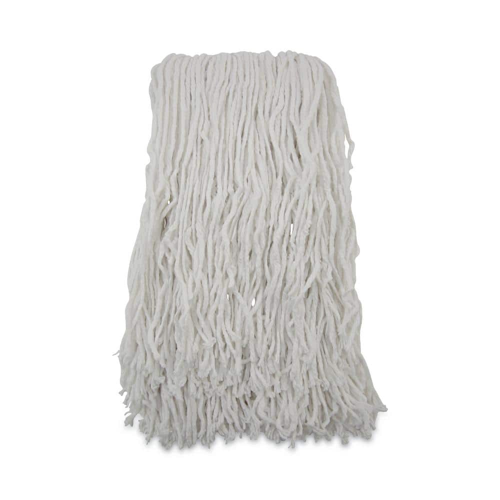 White Rayon Cut-End String Mop Head with Heavy-Duty Headband