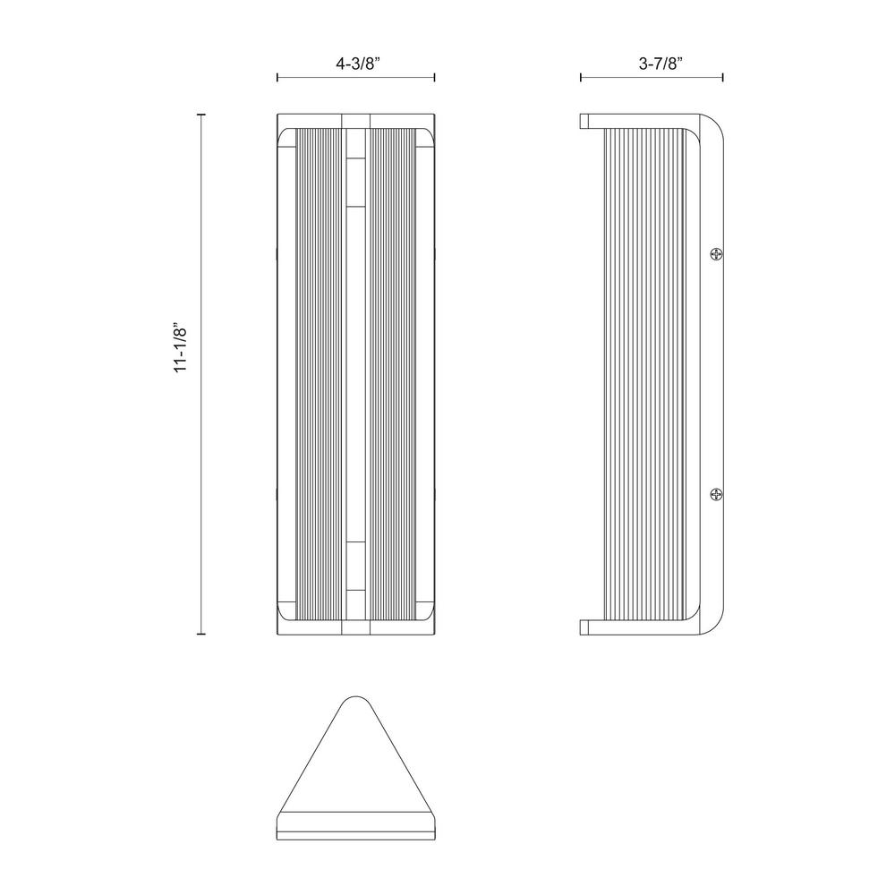 Polished Nickel Ribbed Glass LED Bath Bar