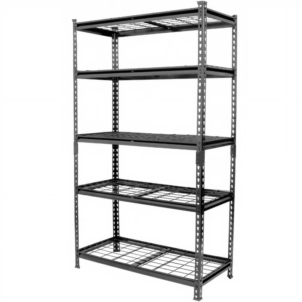 5-Shelf Steel Adjustable Boltless Garage Pantry Storage Shelving Unit in Black (36 in. W x 72 in. H x 18 in. D) price history on PriceWatchPro