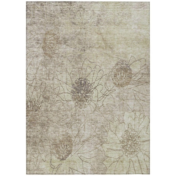 Addison Rugs Chantille Machine Washable Indoor/Outdoor Abstract ACN2235 Brown 10 ft. x 14 ft. Area Rug