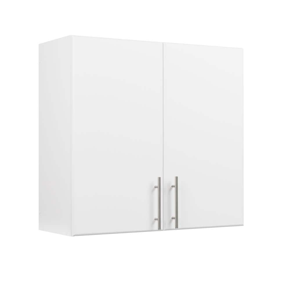 Prepac Composite Wall Mounted Garage Cabinet In White (32 In. W X 30 In ...