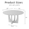 Lirago Arch Walnut 42" Round Dining Table for 6