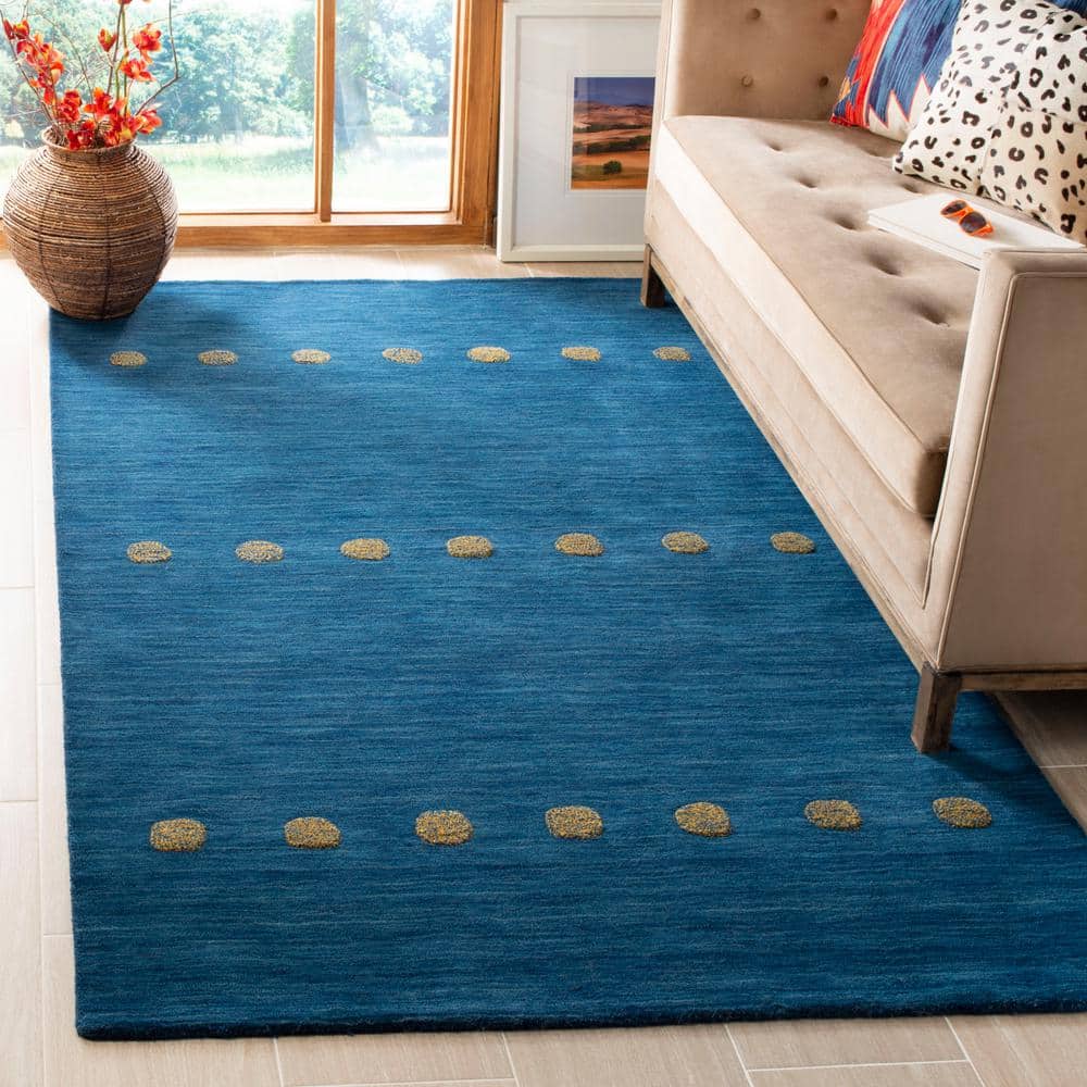 Himalaya Blue Handmade Wool Tufted Area Rug 5' x 8'