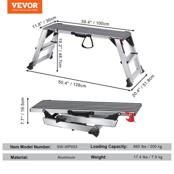 VEVOR 1 .45 ft. length Aluminum Heavy Duty Work Platform 660