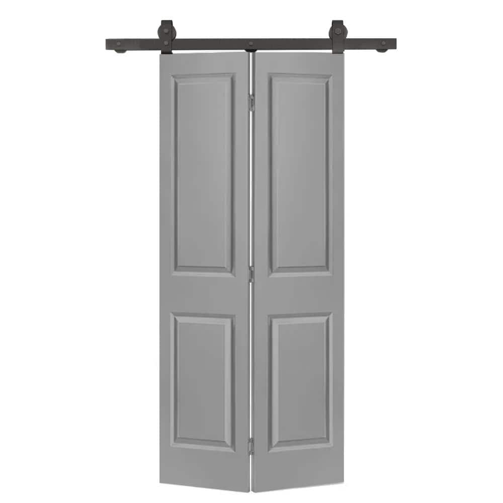 BARNER HOME Folding Door,Double Panel Bi-Fold Doors, Finished, Closet Doors  with Hardware Kits for 48 (Double 24) x 80 Opening 