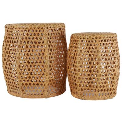 Rattan End Tables Accent Tables The Home Depot