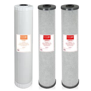 Replacement Filter Set for Salt Free 3-Stage Whole House Water Softner System for Scale and Chlorine Removal
