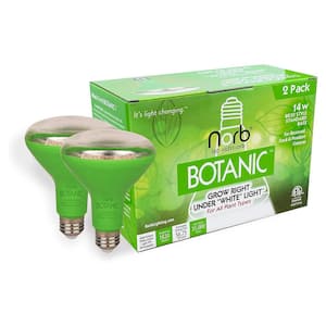 NorbBOTANIC 14W Equivalent BR30 3100K White Plant Grow Light Bulb (2-Pack)