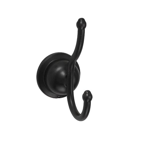 Glacier Bay Ivie Wall Mounted Bathroom Double Robe Hook in Matte Black Finish