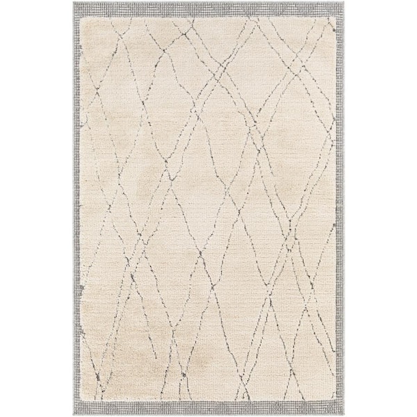 Livabliss Sousse Light Beige Global 6 ft. x 7 ft. Indoor Area Rug