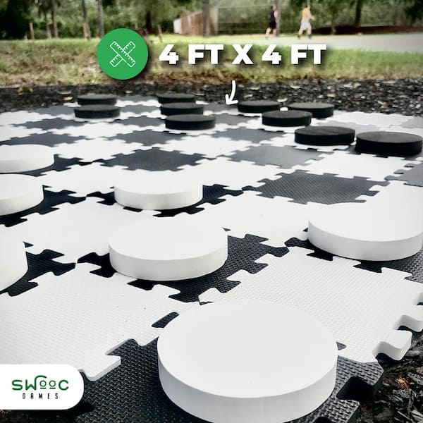 S&S Worldwide Jumbo Foam Tic-Tac-Toe. Connect Tiles to Create Huge 36  Sqaure Board Version of Classic Game. Includes 9 Board Tiles, 5 X's and 5  O's.