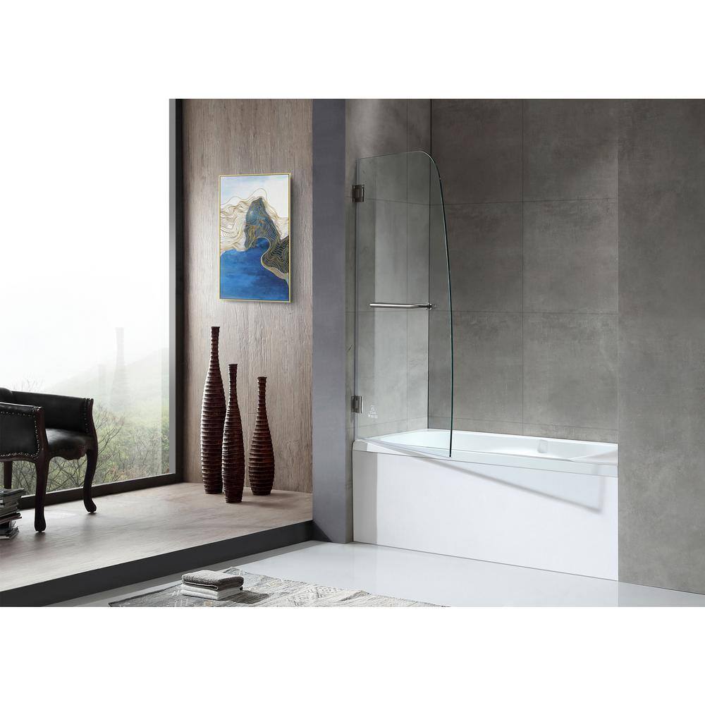 60 in. L x 32 in. W x 79 in. H Left Drain White Rectangular Tub with Framel