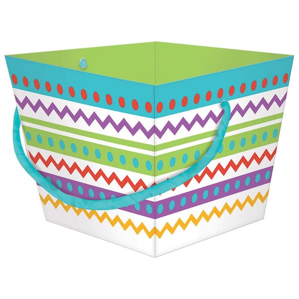 Amscan Easter Wide Neutral Paperboard Bucket (4-Pack)