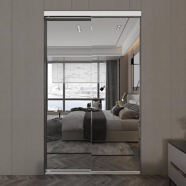36 In X 80 5 White Bevelled Mirror, How Much Are Mirror Closet Doors