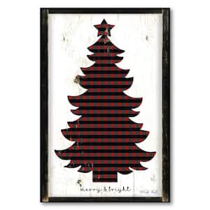 Merry & Bright Plaid Christmas Tree Gallery-Wrapped Canvas Wall Art 20 in. x 16 in.