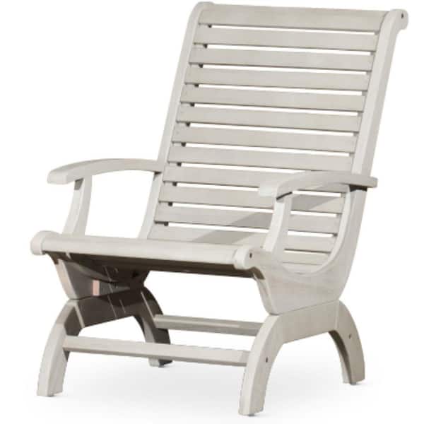 ITOPFOX Eucalyptus Wood Plantation Chair without Cushion, Gray