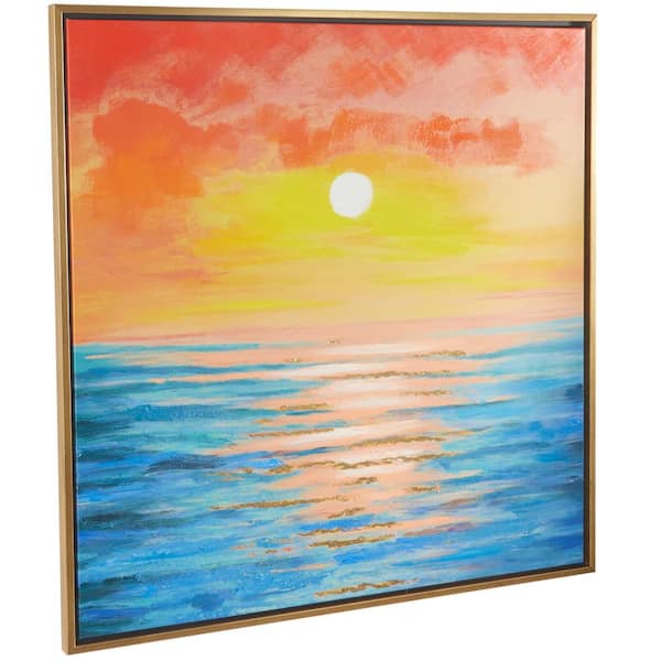 easy acrylic sunset paintings