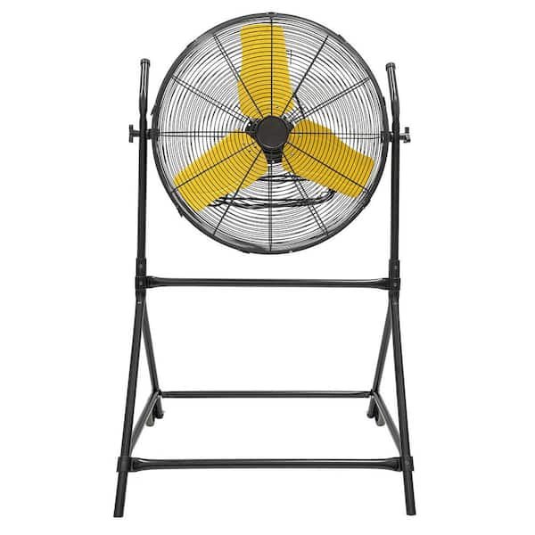 24 in. 3 Speeds Roll-About Tilt Stand Fan with Ball Bearing Powerful 2/5HP Motor, 180° Tilting
