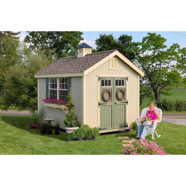 Colonial Williamsburg 10 Ft X 10 Ft Wood Storage Shed Diy Kit With Floor Kit 10x10 Wcgs Wpnk Fk The Home Depot