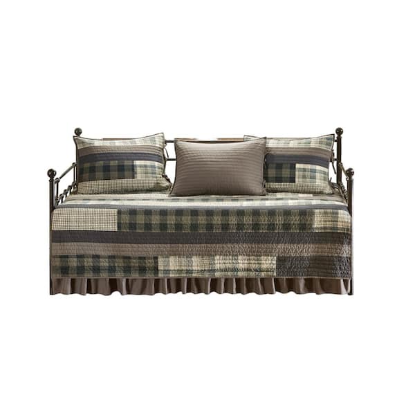 Woolrich Winter Plains 5-Piece Tan Cotton Day Bed Coverlet Set