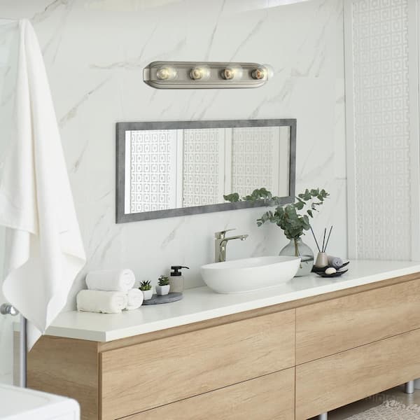 Buena Vista 24 in. 4-Light Brushed Nickel Modern Vanity