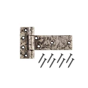 6 in. Old World Pewter Cast Iron T-Hinge